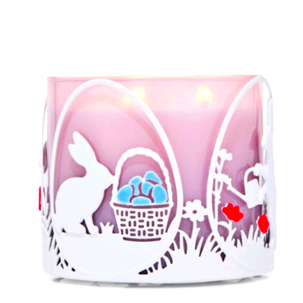 SPRING EASTER BUNNIES 3-WICK CANDLE HOLDER BY BATH & BODY WORKS